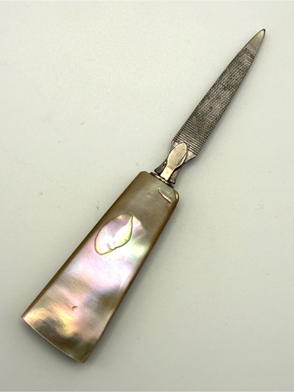 Antique Mother of Pearl Manicure Nail File